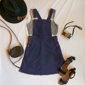Navy overall dress